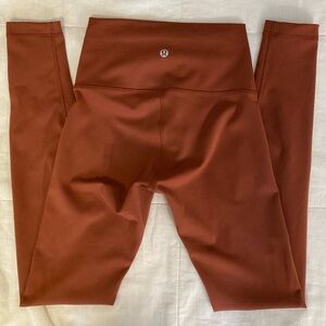 Lululemon Wunder Train High Rise Tight Dark Terracotta Drawcord Removed 4